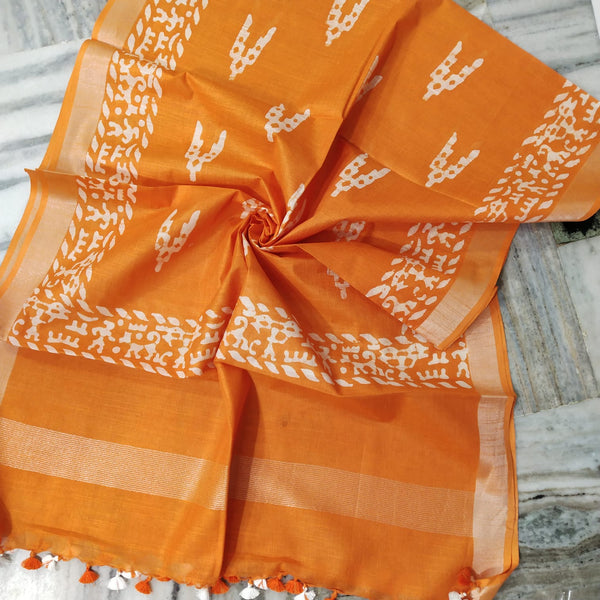 Bhagalpuri semi linen dupatta