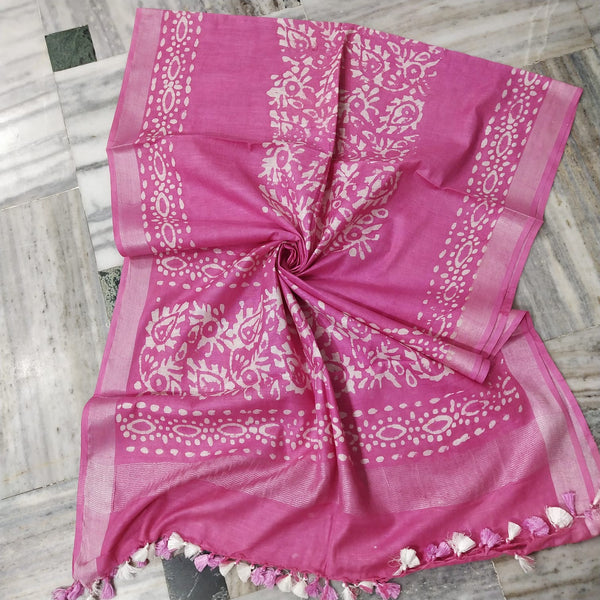 Bhagalpuri semi linen dupatta