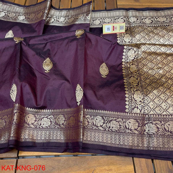 Pure Kanjivaram Silk Hand weaved saree With Blouse. ( length- 6.5 meter )