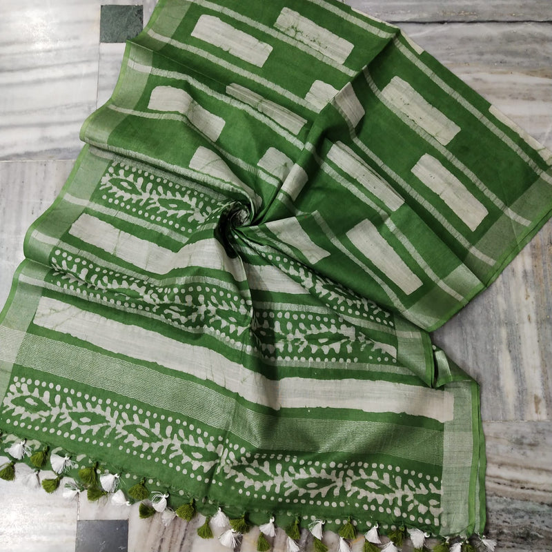 Bhagalpuri semi linen dupatta