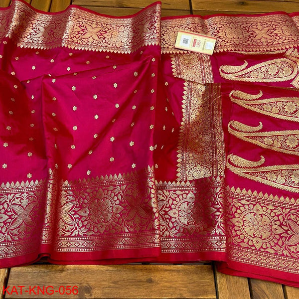 Pure Kanjivaram Silk Hand weaved saree With Blouse. ( length- 6.5 meter )