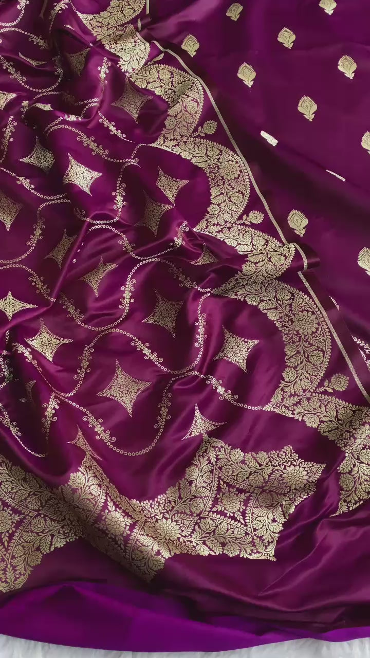 Pure Handloom Banarasi Mashru Silk Unstitched Suit