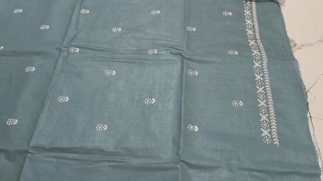 Premium Quality Bhagalpuri Slub Linen 3 Pc Unstitched Suit