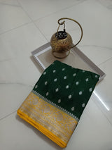 Banarasi Handloom Weaved Khaddi Georgette Saree with Zari Work