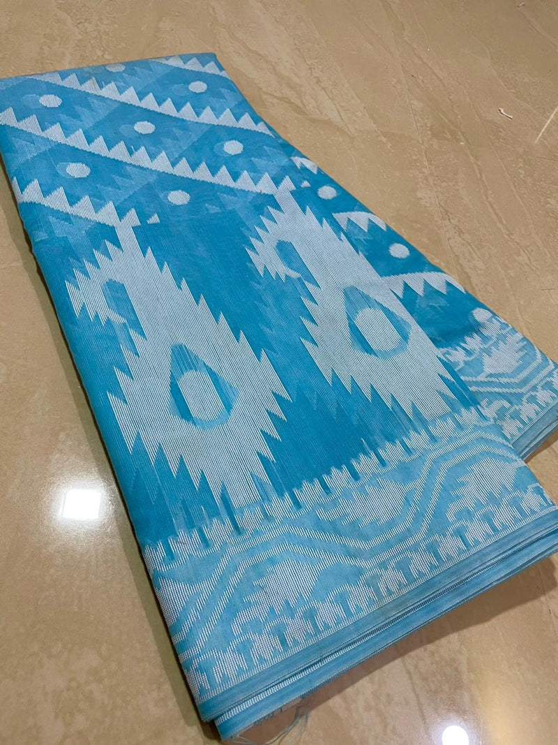 Pure  Banarasi Cotton Silk Saree With Blouse  ( length- 6.3 meter )