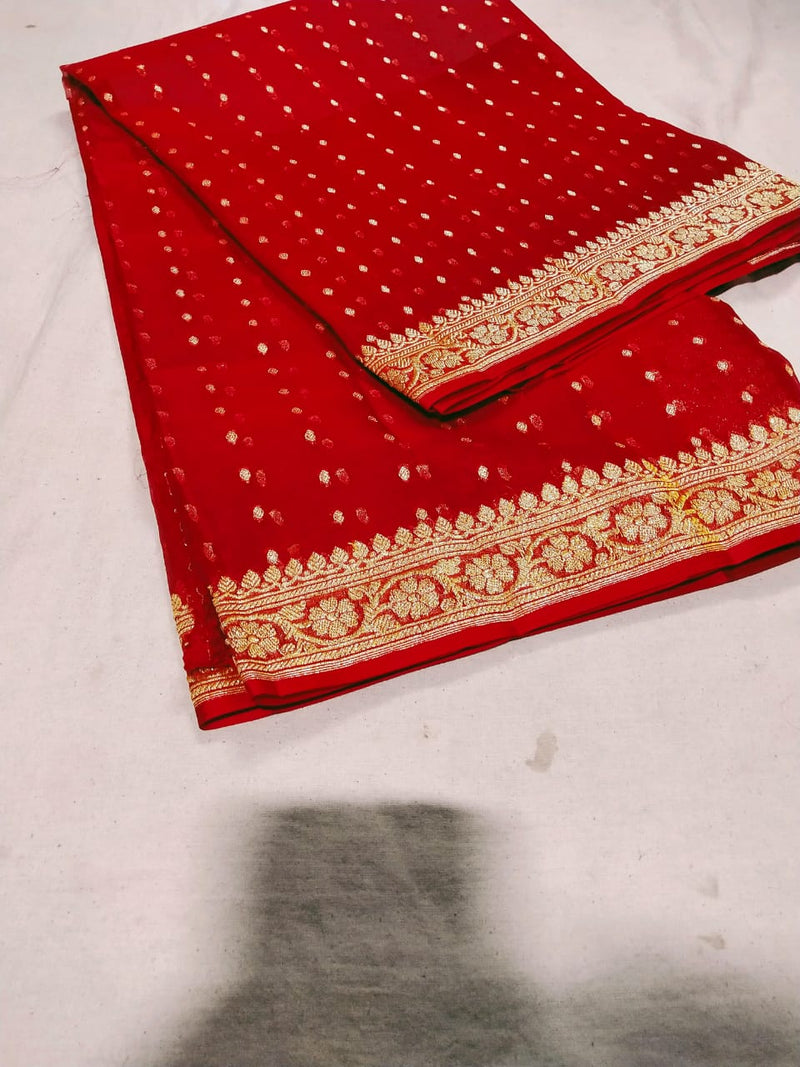 Pure Banarasi Khaddi Chiffon Dupatta