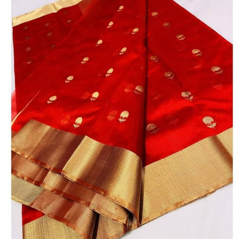 Pure Chanderi Handloom Silk by Silk Saree