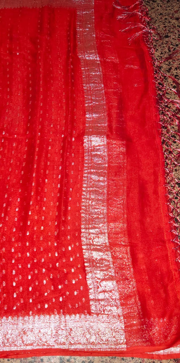 Pure Banarasi Khaddi Chiffon Dupatta