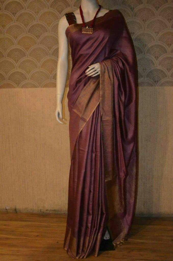 Pure Moonga Silk Saree With Running Blouse