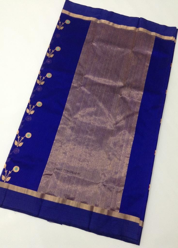 Pure Handloom Chanderi Katan Silk Saree – Chickpet Sarees