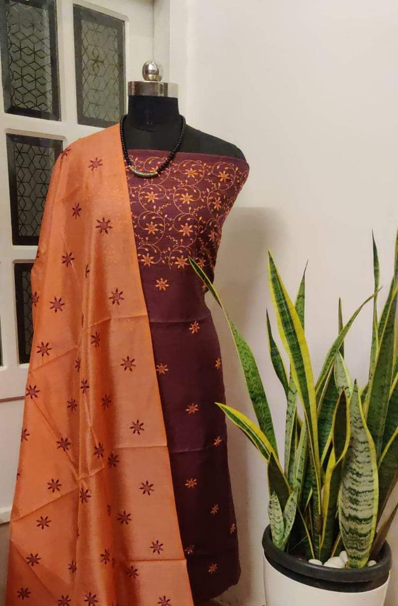 Pure Khaddi Cotton Embroidered Unstitched With Dupatta