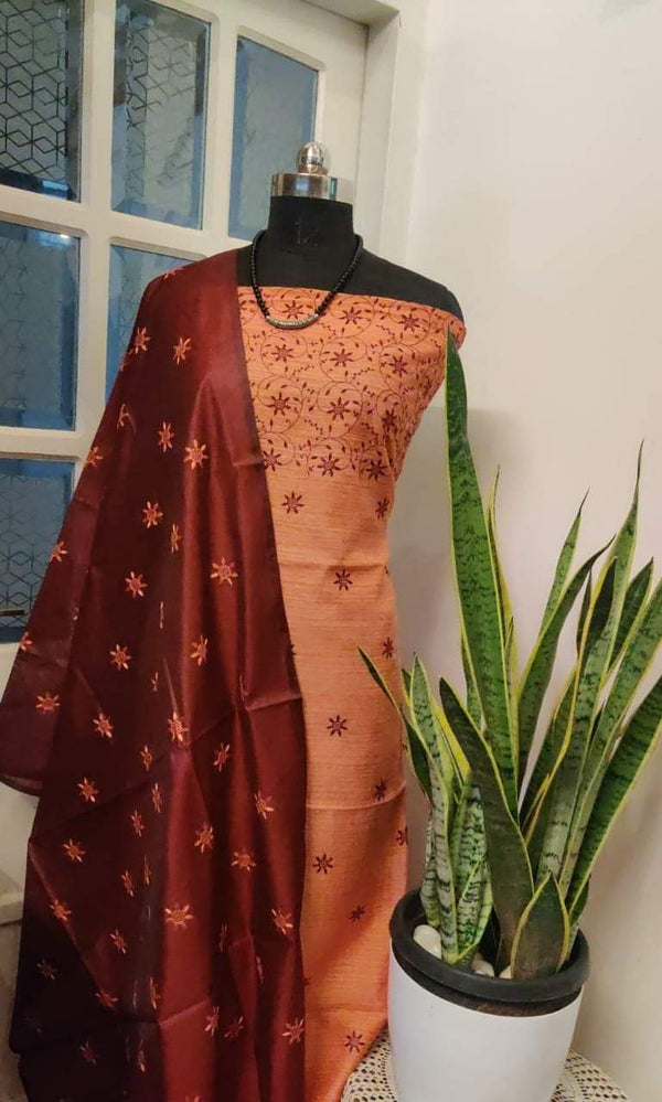 Pure Khaddi Cotton Embroidered Unstitched With Dupatta