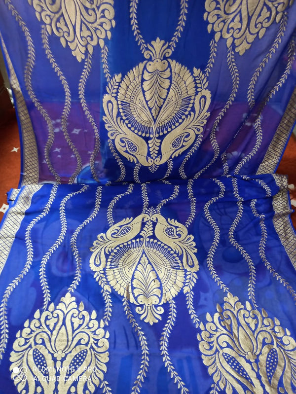 Pure Georgette Bandhani Silk Dupatta