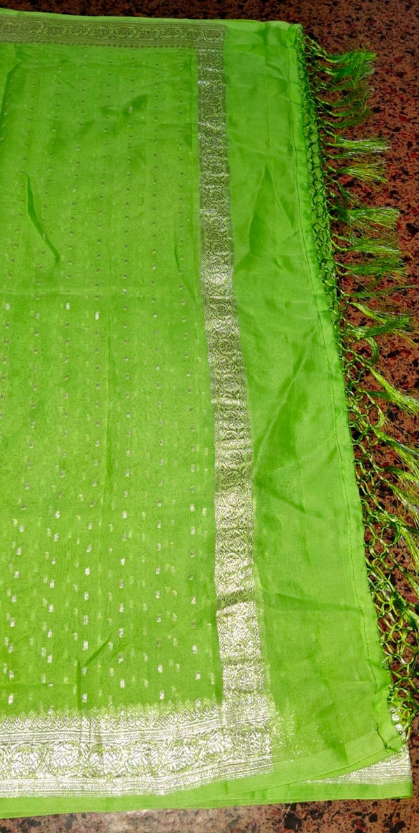 Pure Banarasi Khaddi Chiffon Dupatta