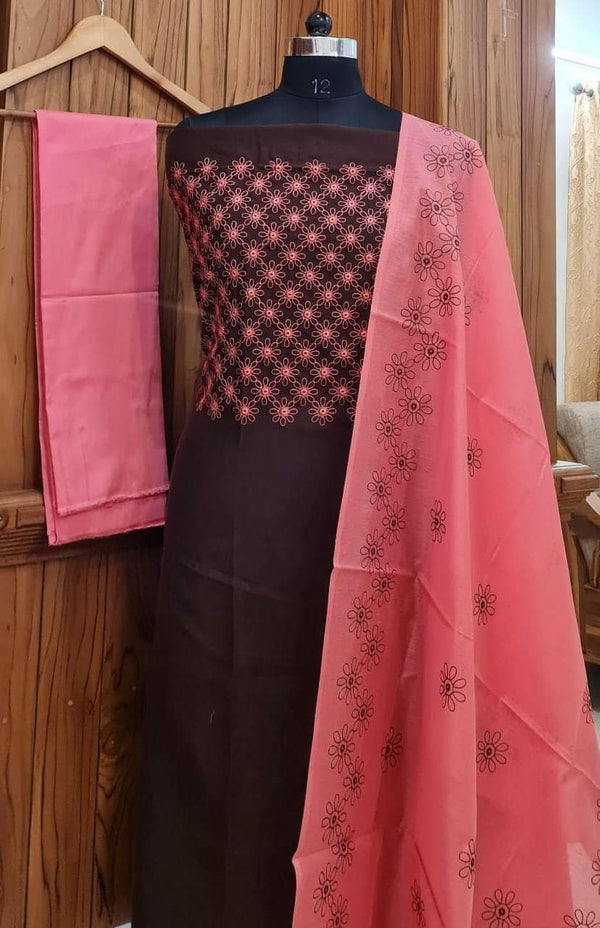 Pure Khaddi Cotton Embroidered Unstitched With Dupatta