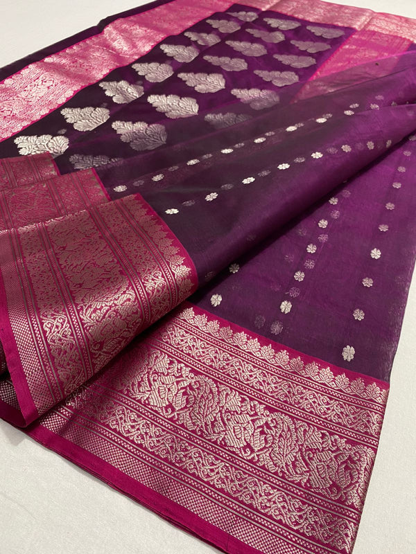 Pure Chanderi Handloom Silk by Silk Saree