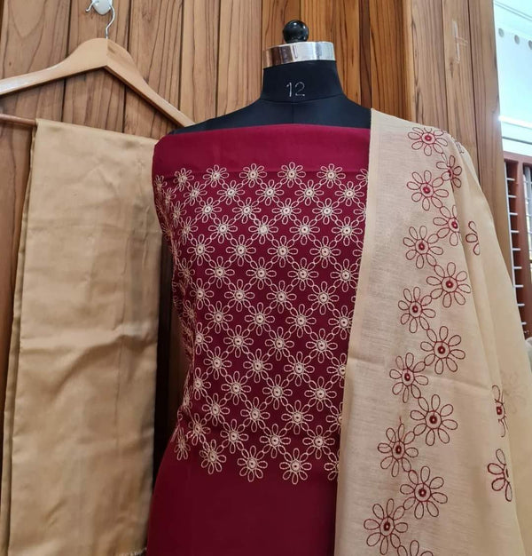 Pure Khaddi Cotton Embroidered Unstitched With Dupatta