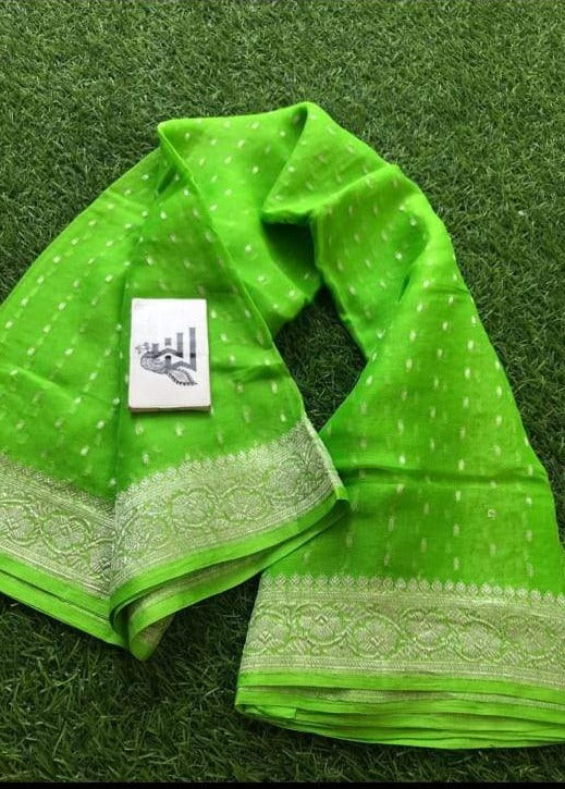 Pure Banarasi Khaddi Chiffon Dupatta