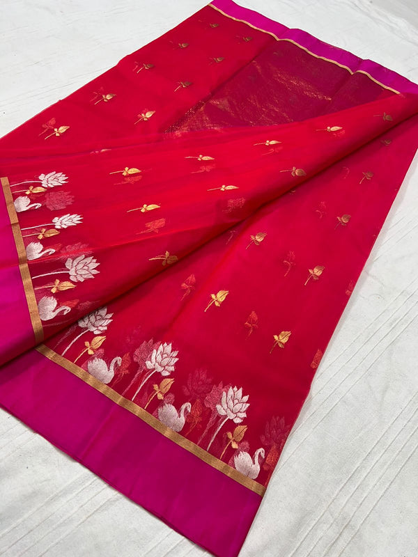 Pure Chanderi Handloom Silk by Silk Saree