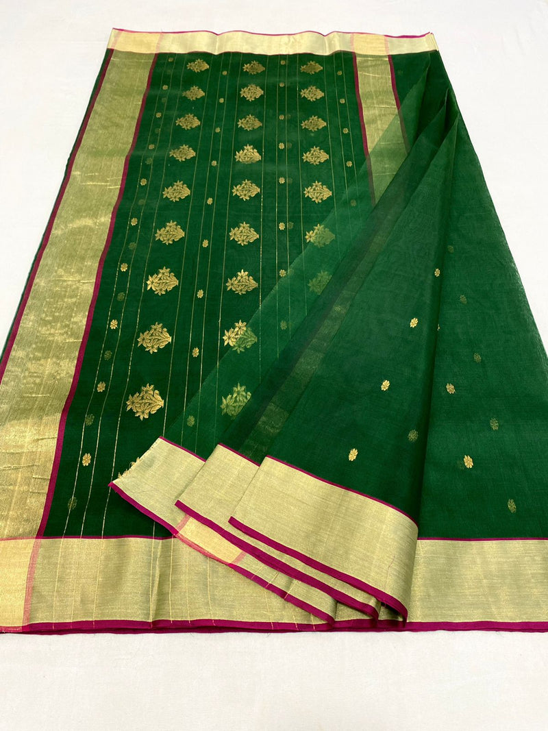 Pure Chanderi Handloom Silk by Silk Saree