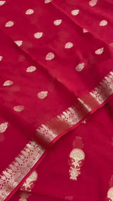 Pure Banarasi Chanderi Resham Mesriced suit with Dupatta