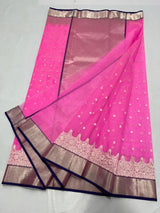 Pure Chanderi Handloom Silk by Silk Saree