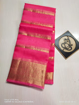 Semi Kora Organza Zari Stripe Silk Saree With Blouse