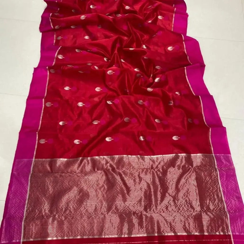 Pure Chanderi Handloom Silk by Silk Saree