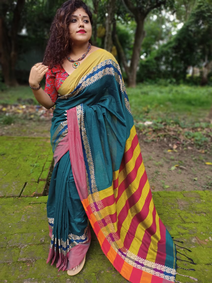 open pallu saree pleat draped for client saree draping is art so be... |  TikTok