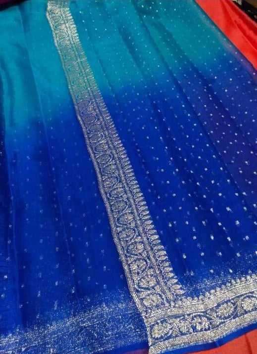 Pure Banarasi Khaddi Chiffon Dupatta