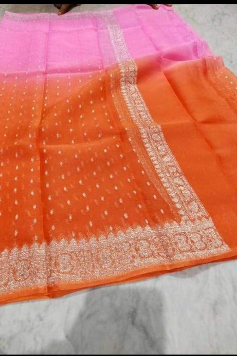 Pure Banarasi Khaddi Chiffon Dupatta