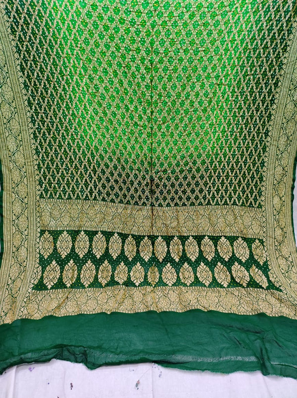 Pure Banarasi Handloom Khaddi Georgette Bandhani Dupatta