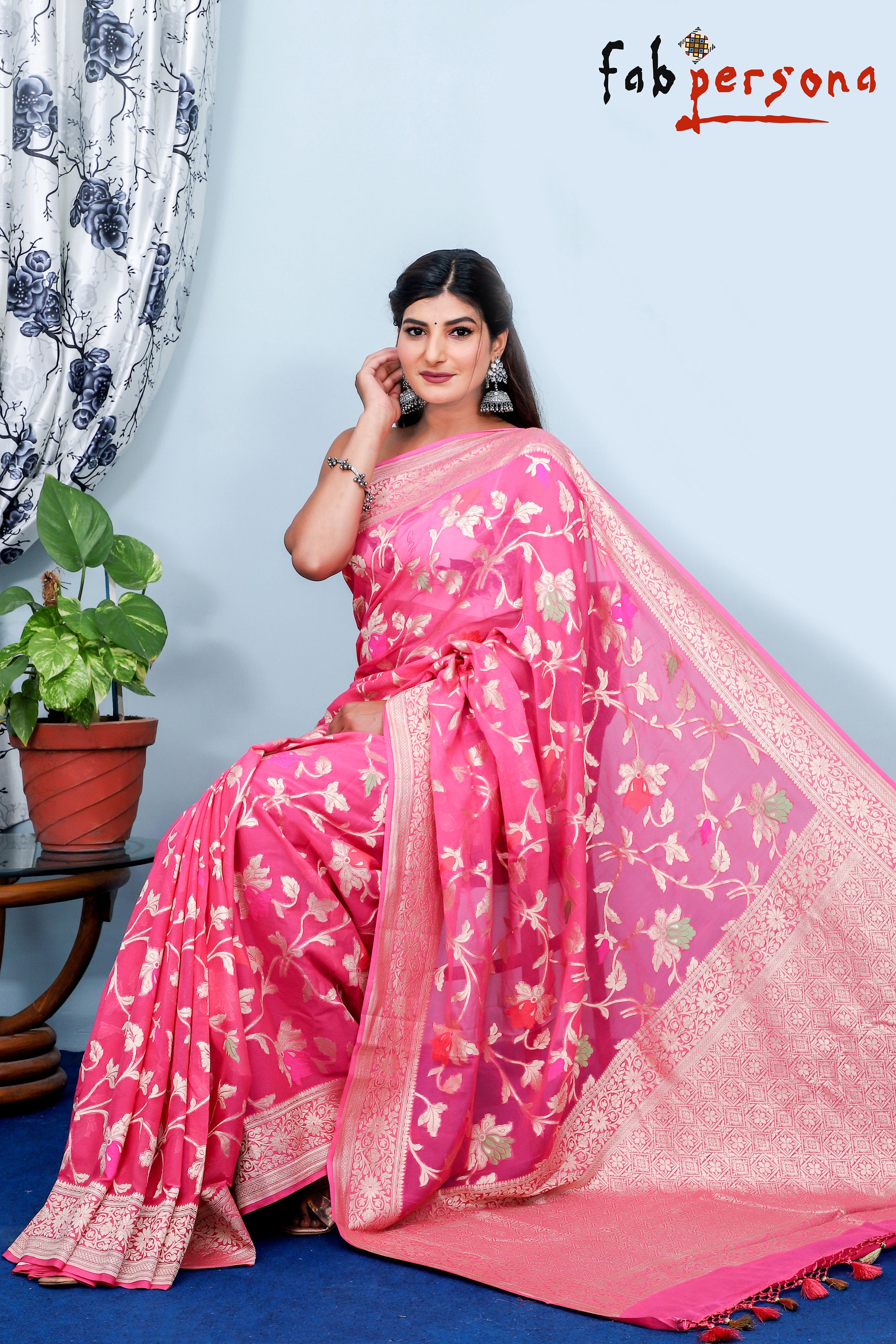 Tilli Peach Saree – milk design shop