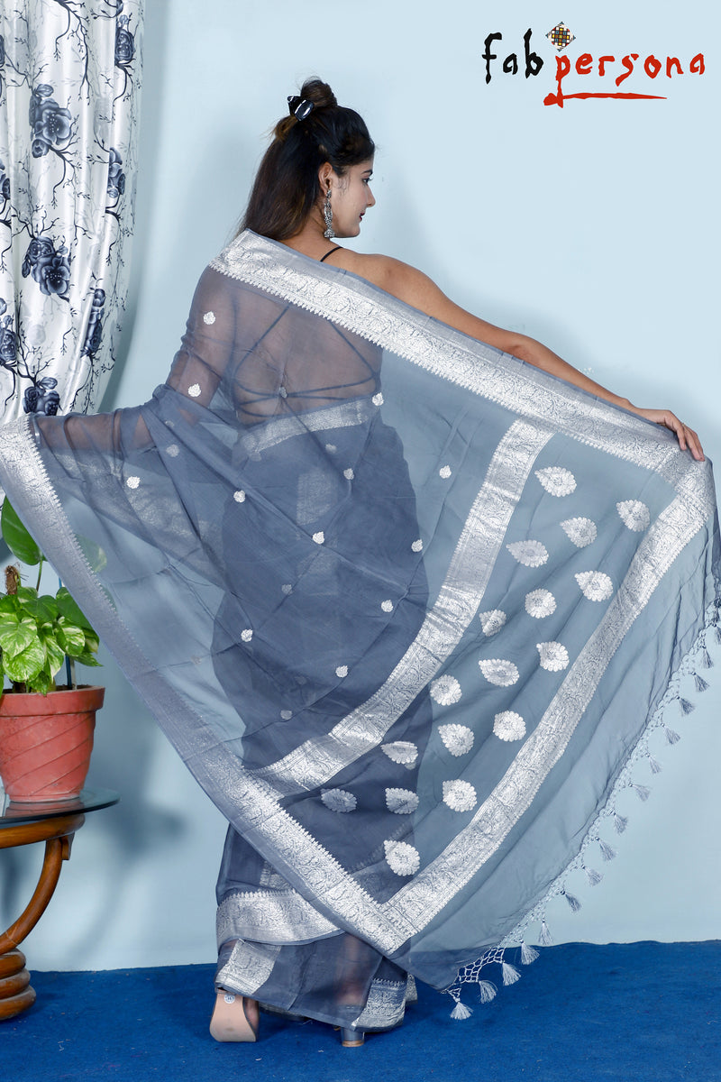 Pure Khaddi Chiffon Georgette Saree