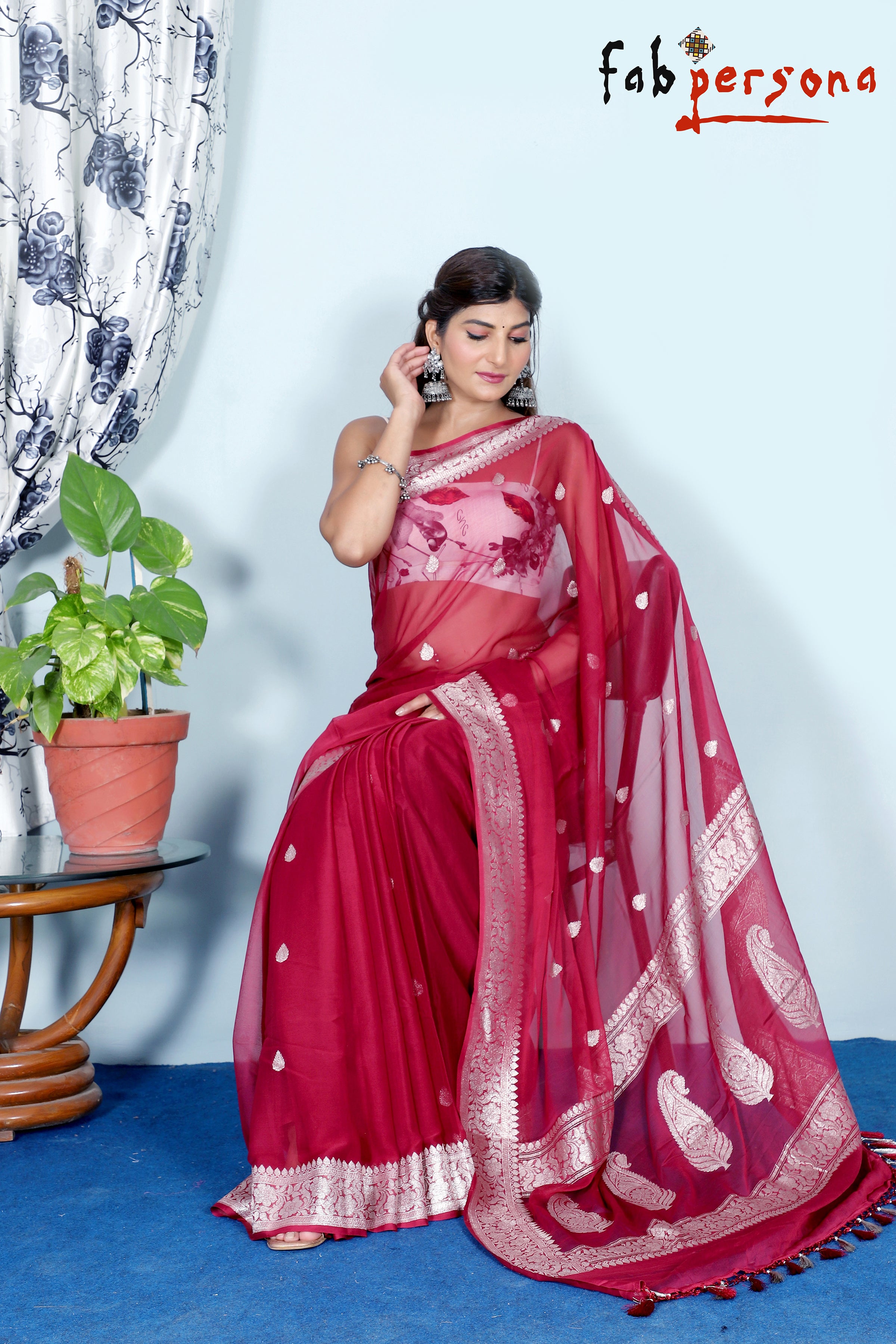 Pure White Banarasi Jaal Khaddi Georgette Saree | Chiffon saree, Pure  chiffon, Saree designs