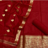 Pure Resham Chanderi  Banarasi  Silk Unstitched Suit