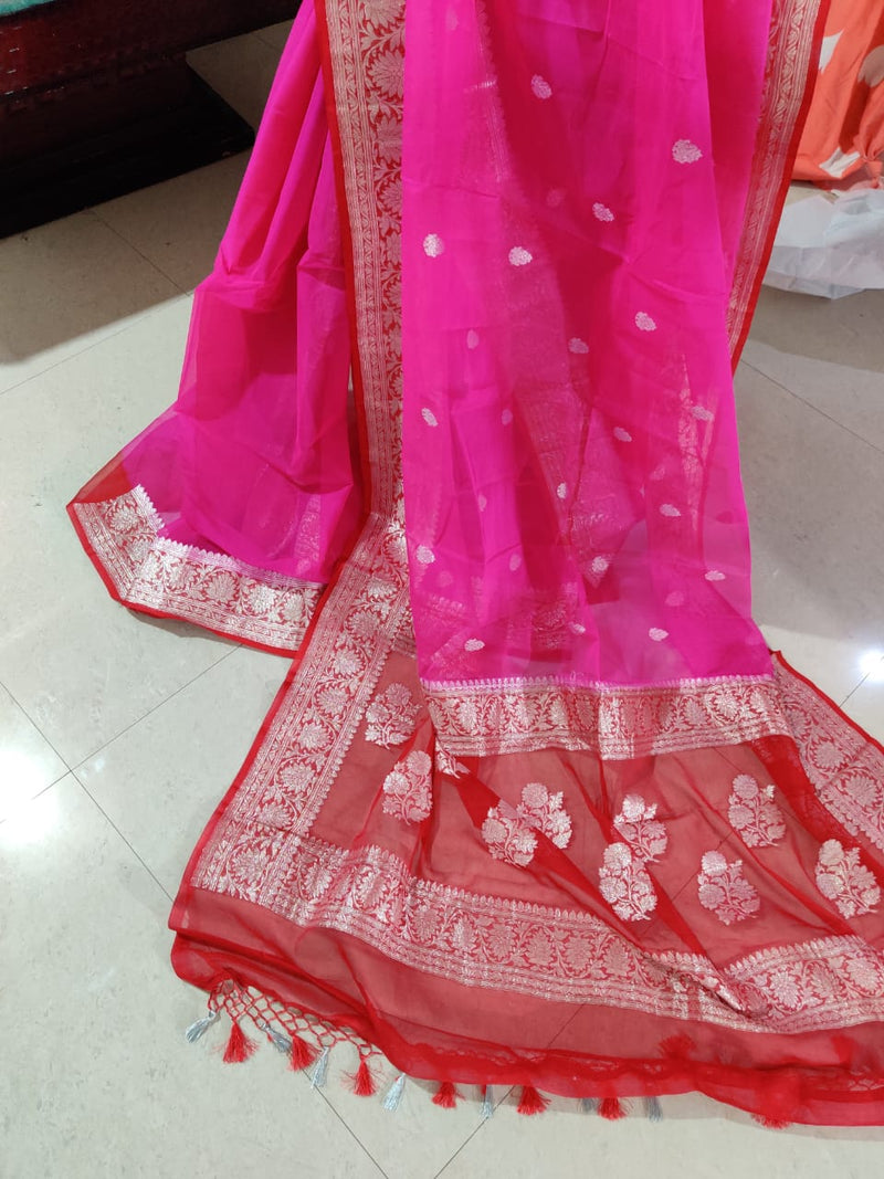 Pure Khaddi Chiffon Georgette Saree