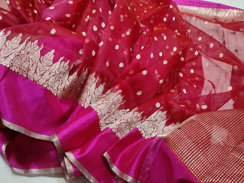 Pure Chanderi Handloom Silk by Silk Saree