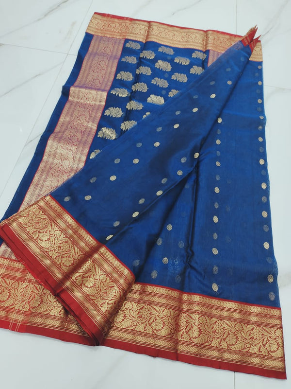 Pure Chanderi Handloom Silk by Silk Saree