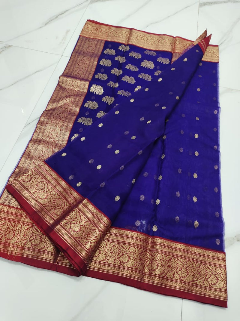 Pure Chanderi Handloom Silk by Silk Saree