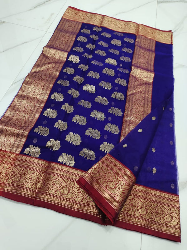 Pure Chanderi Handloom Silk by Silk Saree