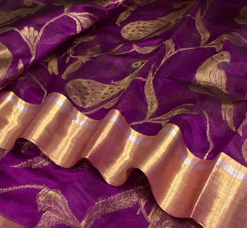 Pure Chanderi Handloom Silk by Silk Saree