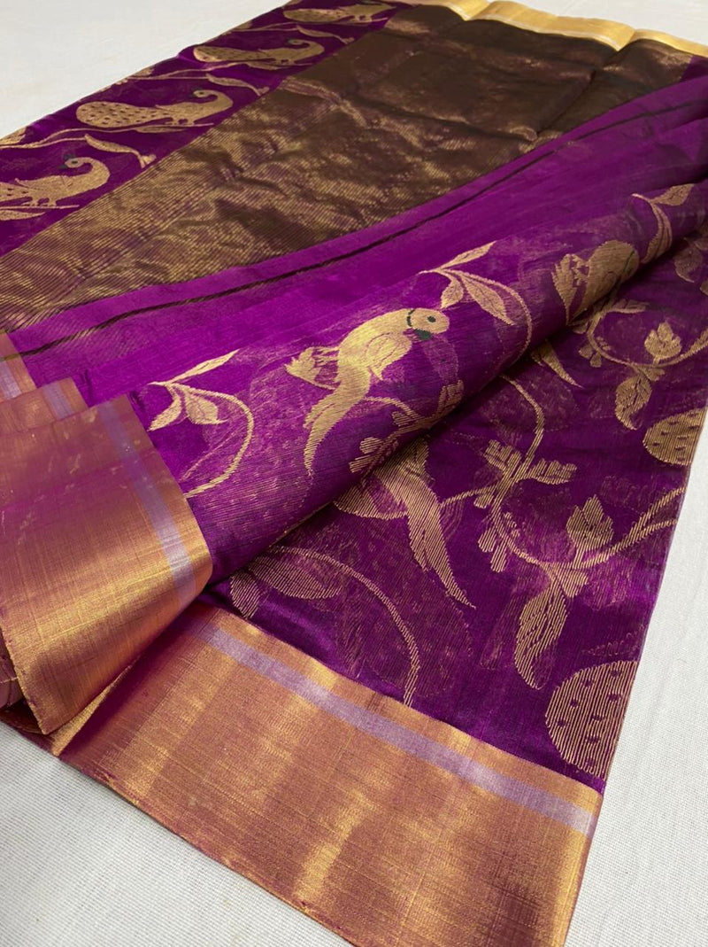 Pure Chanderi Handloom Silk by Silk Saree