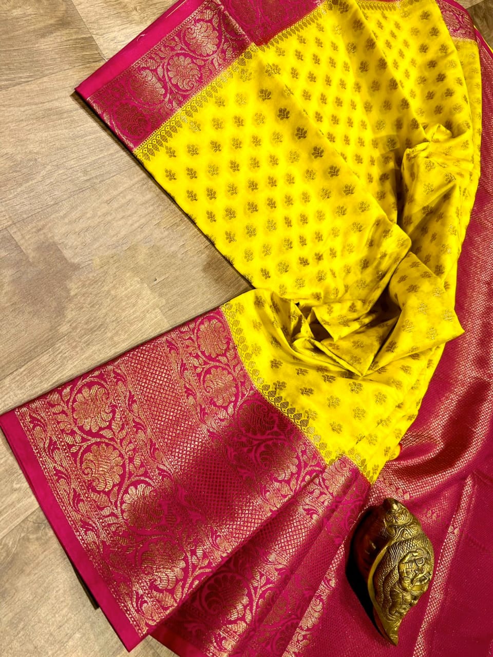 Buy Cloudy Yellow Banarasi Georgette Silk Saree - House Of Elegance – House  Of Elegance - Style That Inspires