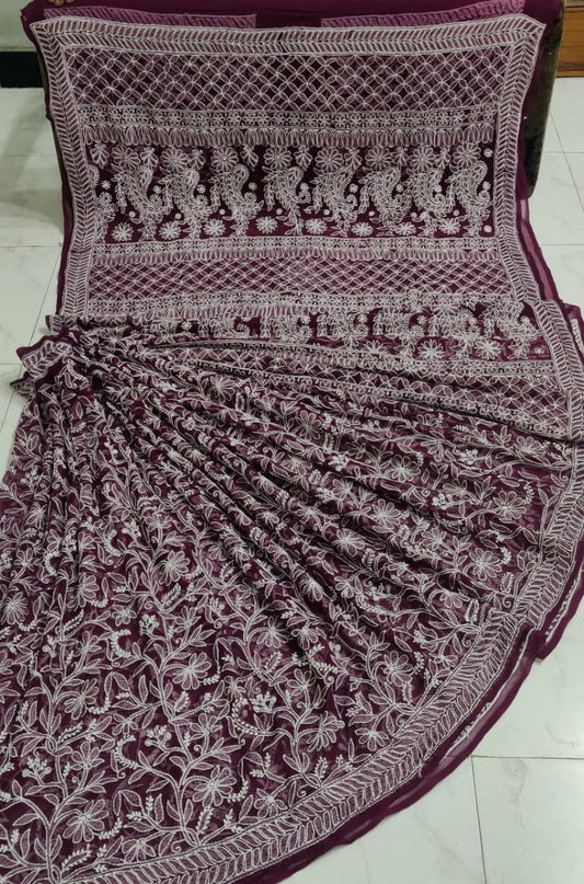 Buy Designer & Pure Lucknowi Chikankari Saree Online in India – Page 5 –  fab-persona