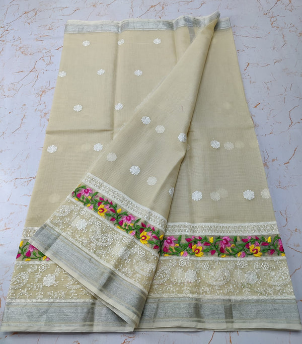 Pure Cotton Kota Doriya Saree With Blouse