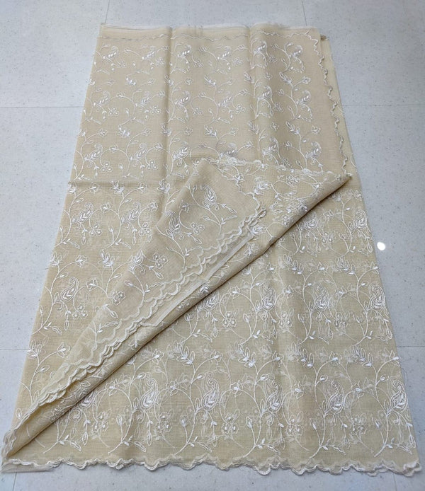 Pure Cotton Kota Doriya Embroidery work Saree With Blouse