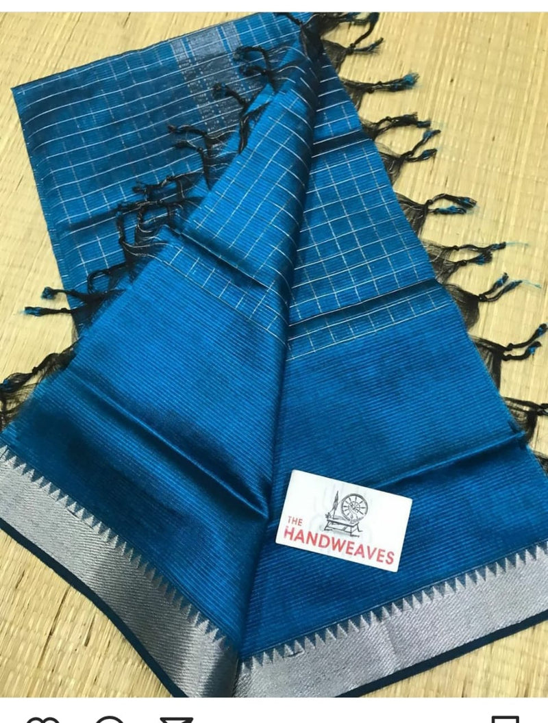 Pure Hand Made Mangala giri  South Cotton Saree With Blouse.