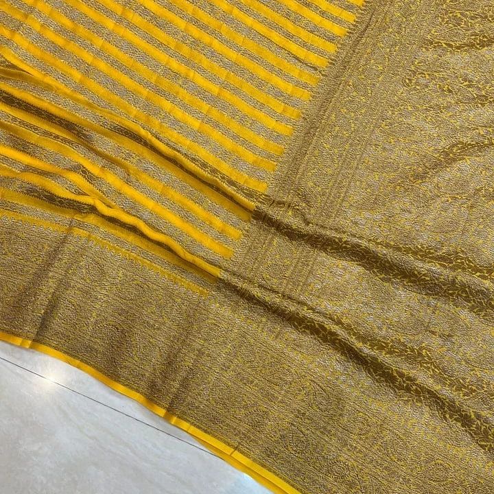 Pure Khaddi Georgette Silk Saree With Zari Work