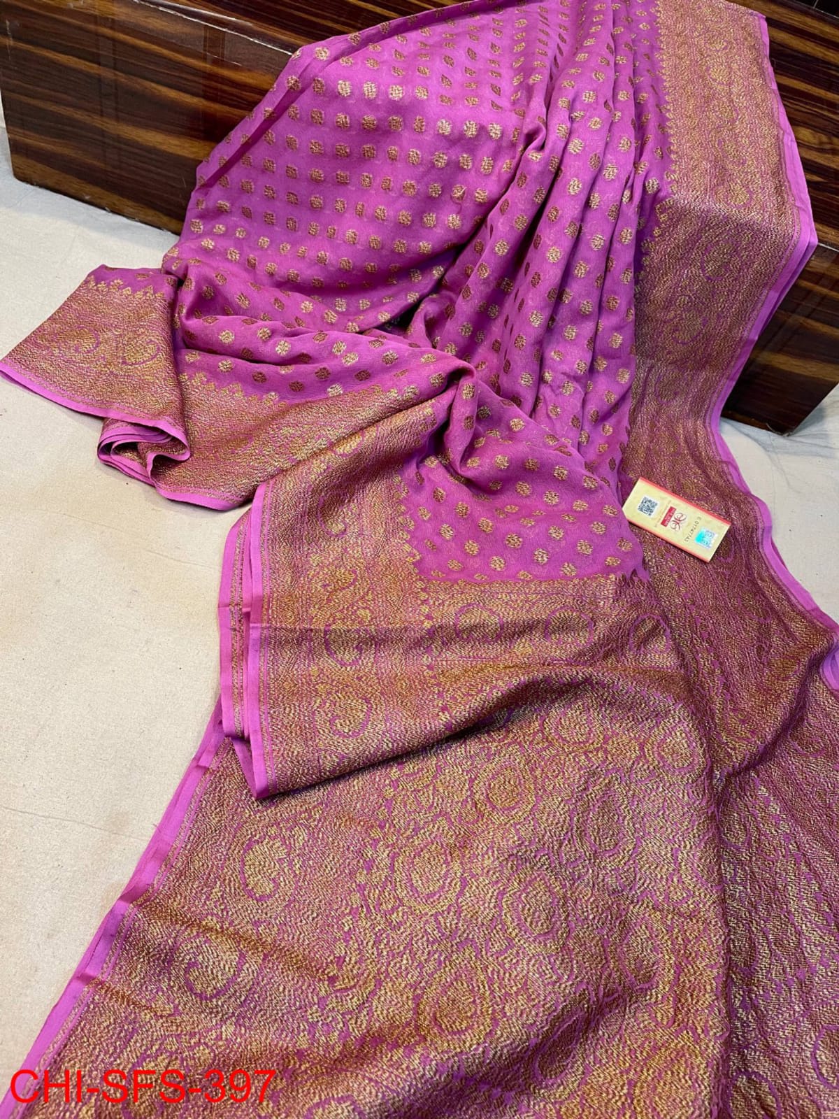 Buy Ruprekha Fashion Women's Purple Colour Pure Mulberry Silk Authentic Jamawar  Tanchoi Banarasi Saree at Amazon.in